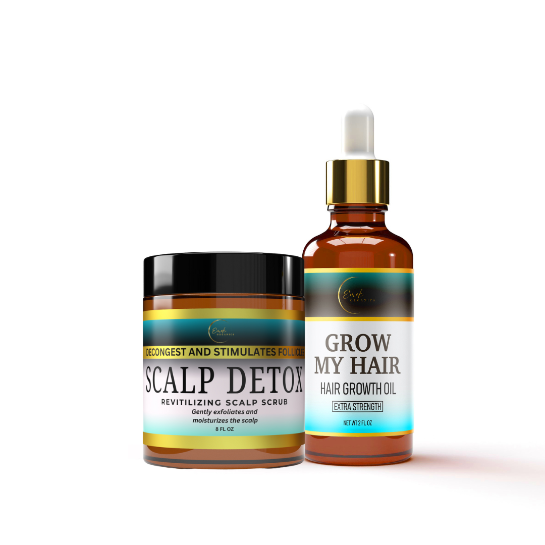 DETOX & GROW DUO SCALP SCRUB, EXFOLIATING, HAIR GROWTH TREATMENT