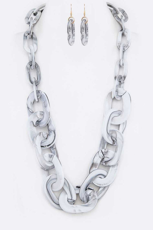 Grey Necklace Set