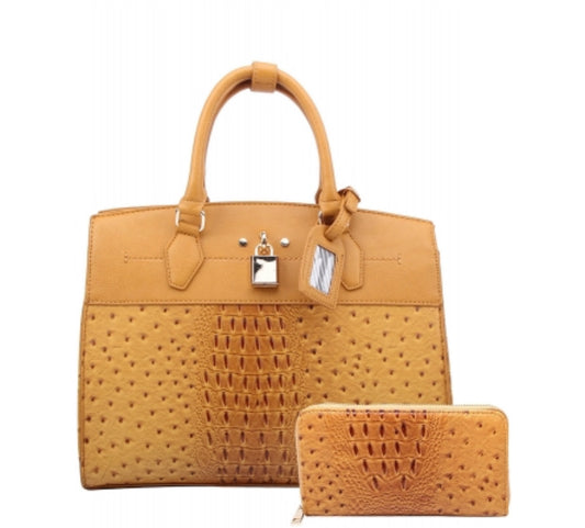 Gold Handbag w/wallet