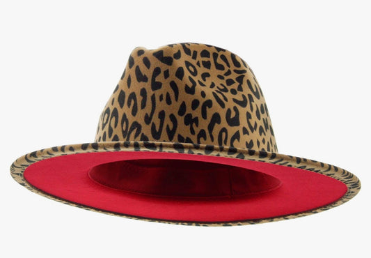 Leopard Print Fedora Hat
