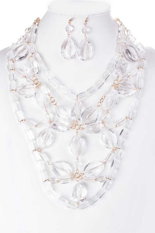 Clear Necklace Set