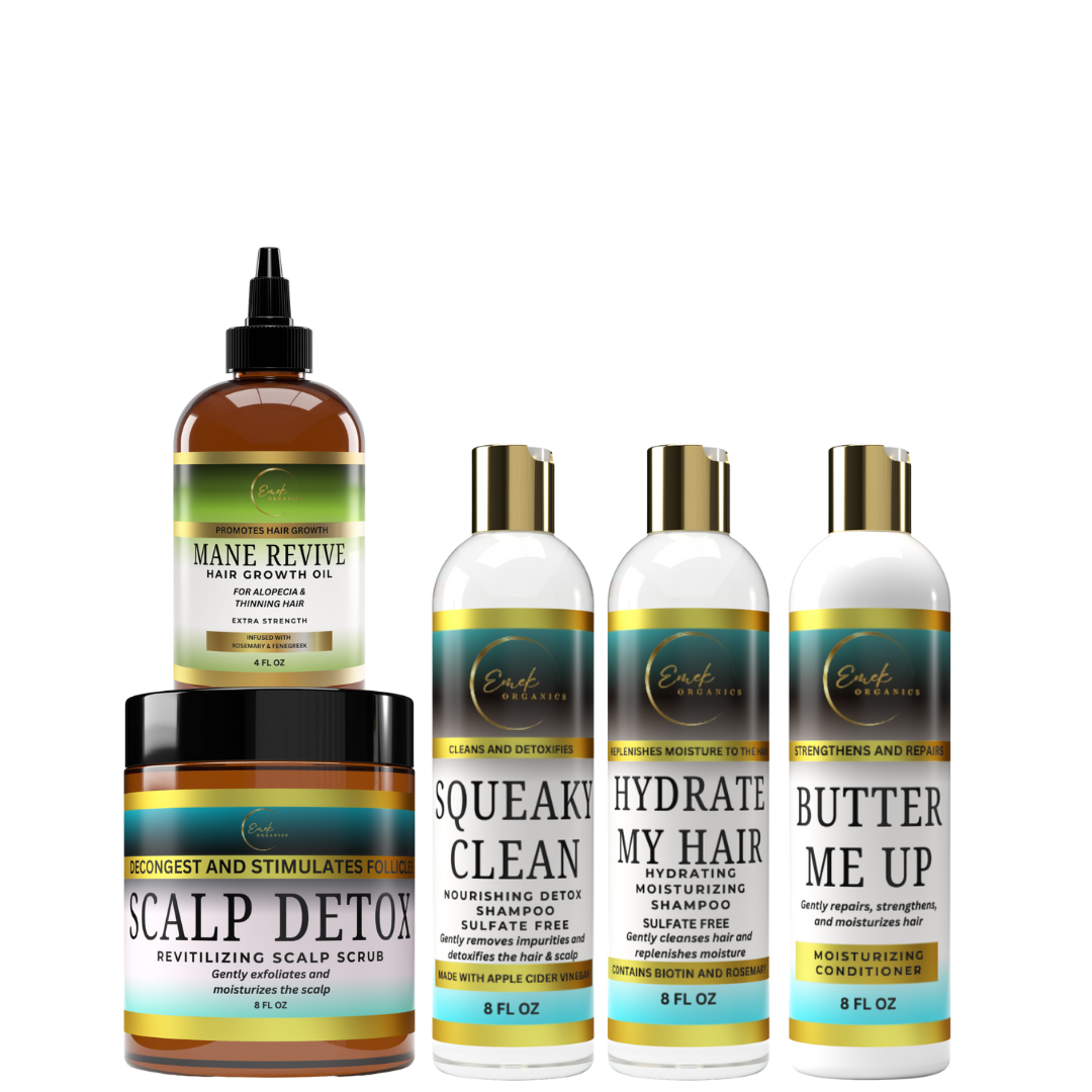 EMEK ORGANICS GROWTH BUNDLE PROMOTES HAIR GROWTH,  FOR HAIR LOSS, THINNING OR EXCESSIVE SHEDDING