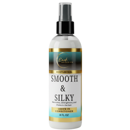 EMEK ORGANICS SMOOTH & SILKY LEAVE IN HAIR CONDITIONER TREATMENT, FRIZZ CONTROL, DETANGLER, HEAT PROTECTANT
