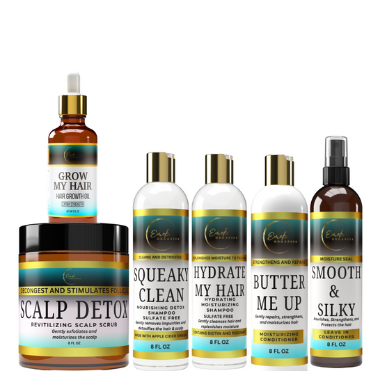 EMEK ORGANICS COMPLETE HAIR CARE BUNDLE,  FOR HAIR LOSS, THINNING OR EXCESSIVE SHEDDING